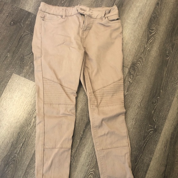 Tan Ribbed Skinny Jeans - Picture 2 of 5